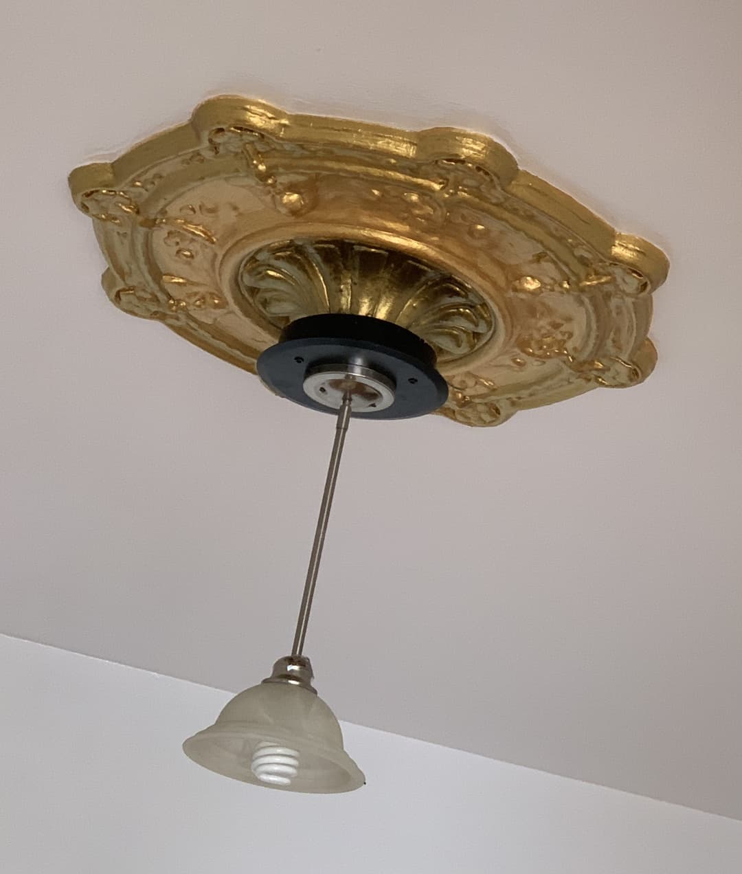 newly installed luxury light fixture